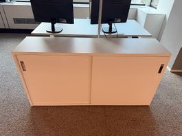 3x Büro-Schiebetürschrank Weiss 