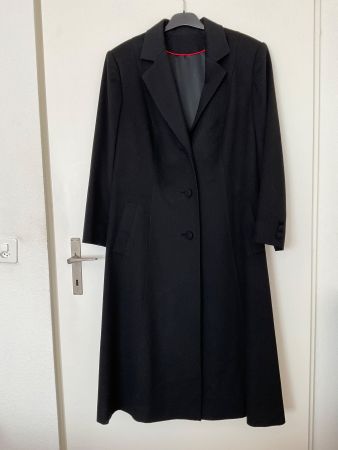 Haute Couture feine Wolle Kaschmir Mantel Gr 42/44 sw NEU