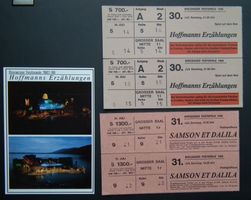 1987/88 Bregenzer Festspiele, Postkarte & alte Eintritskarte