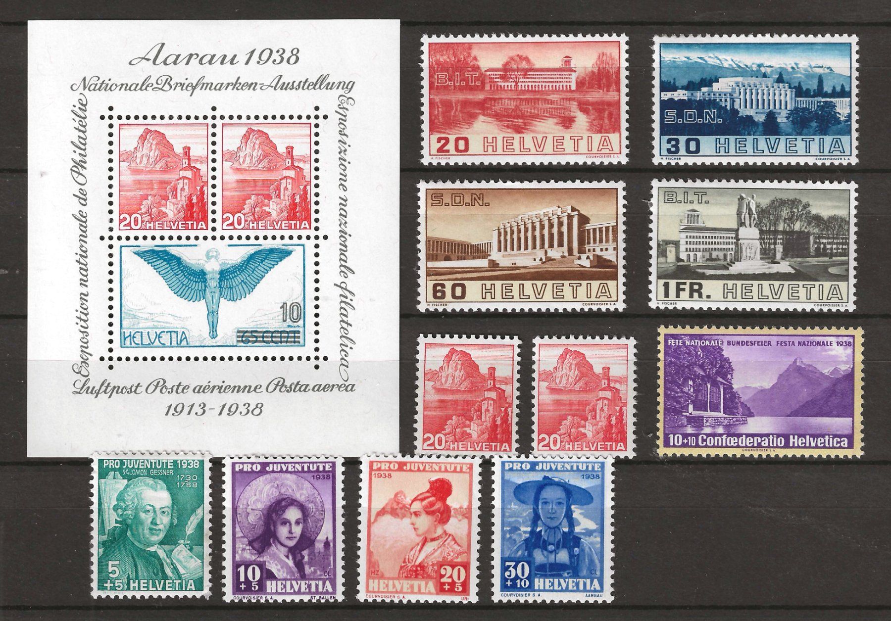 Tutti i francobolli: Lot postfrische Ausgaben 1938 ** – Nuovo (secondo la descrizione) da Gümligen venduto da Geniusbuy