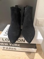 Bottines noires  MLV à talons avec nœuds et strass état neuf