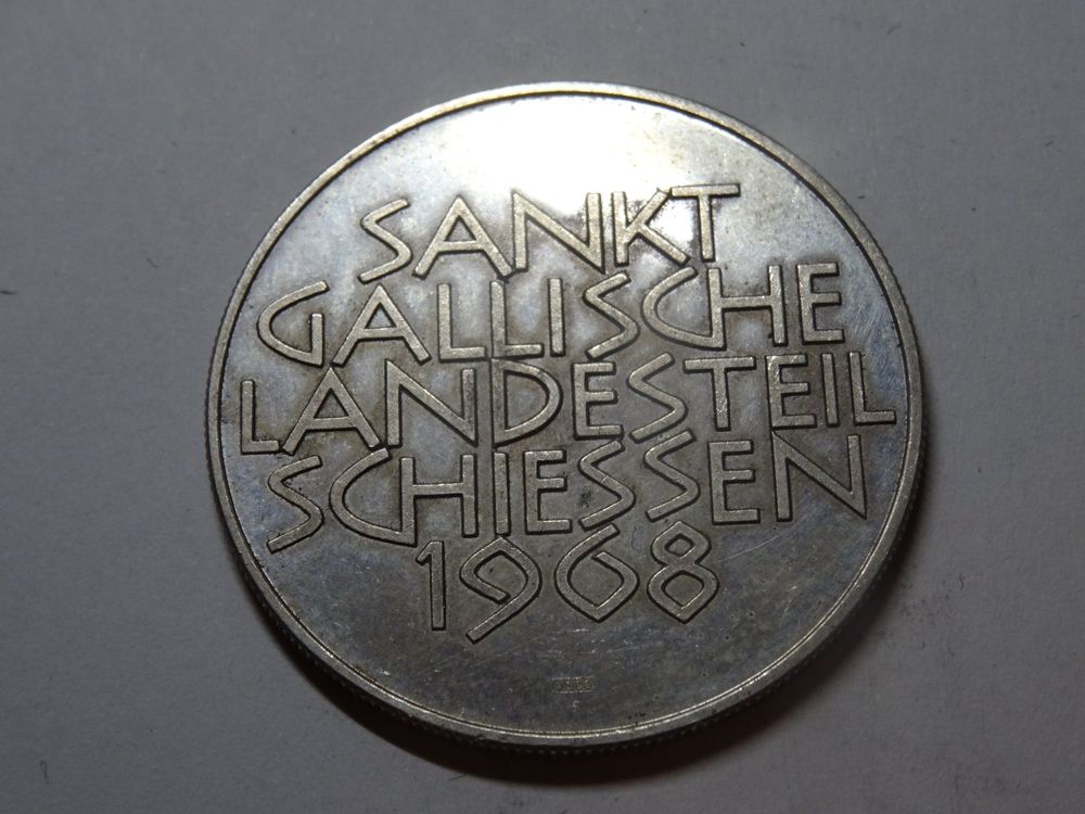 Pièce commémorative Saint-Gall Tir 1968 Rare Argent! (D'occasion) à ...