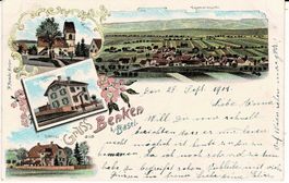 Gruss aus BENKEN b. Basel BL sehr schöne Litho gel. 1901!
