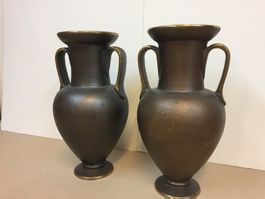 Sissacher Kunstguss Bronze Amphoren Vasen Vintage Deko