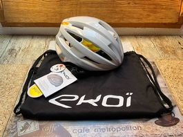 Casque EKOI GARA Blanc / Or avec MIPS, Taille - M (55-58)