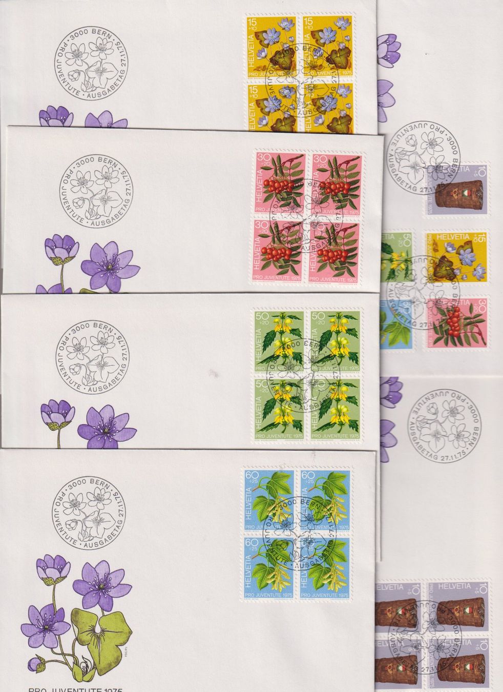Tutti i francobolli: PJ-FDC-Serie 1975. Mit 4-er-Block's. – Nuovo (secondo la descrizione) da Koblenz venduto da Boerse6