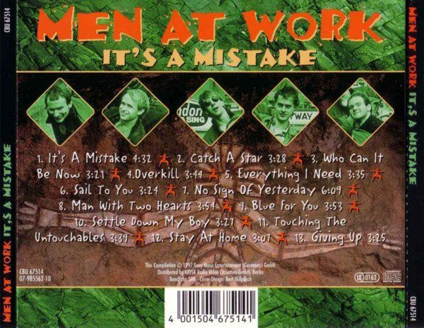 CD: Men At Work IT'S A MISTAKE Pop Rock CD – Usato da Kandergrund venduto da Sososo 1