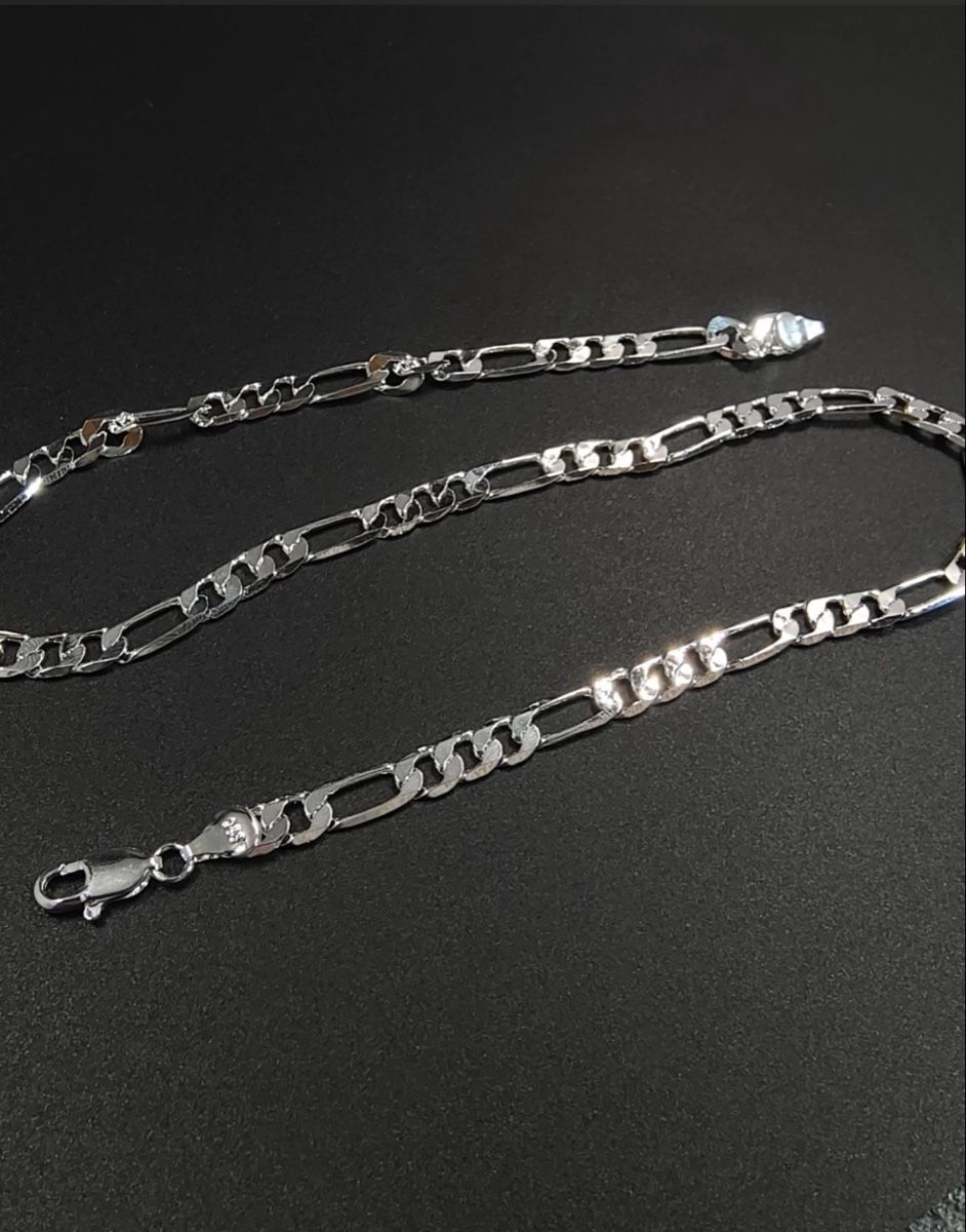 Catenine: Herrliche Kette 4Fach Versilbert 55cm, Karabinerverschl – Nuovo e nell'imballaggio originale da Basel venduto da triniswiss68