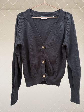 Strickjacke von Minimum schwarz gerippt Grösse M 