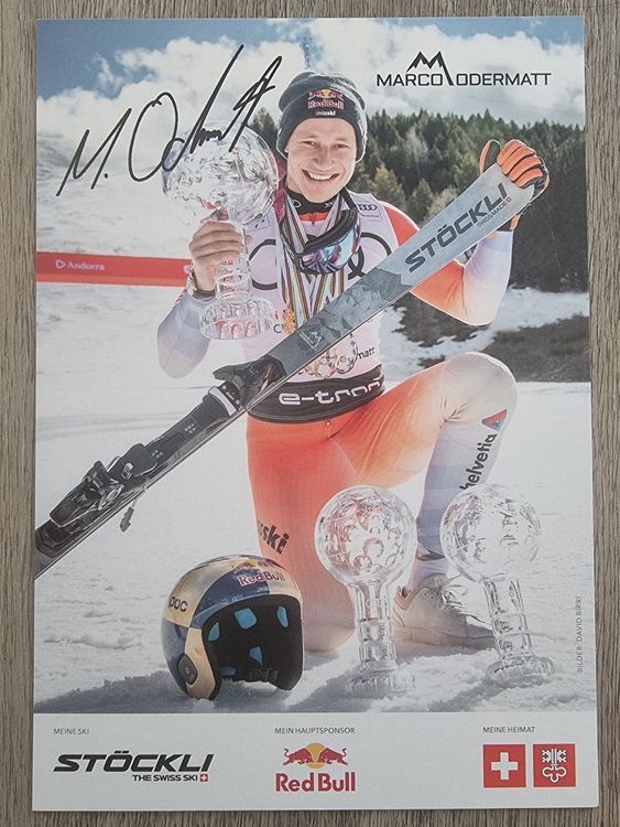 Autogrammkarte Marco Odermatt Stöckli The Swiss Ski | Acheter Sur Ricardo