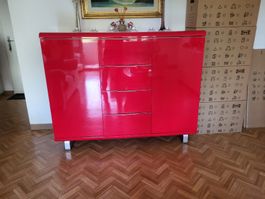 Sideboard rot Hochglanz 145x60x118 cm guter Zustand