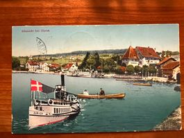 Postkarte Küssnacht mit Schiff Zürich Litho 1913 (P470)