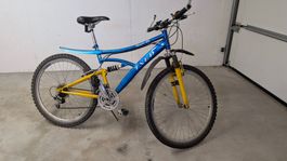 Mountainbike 26" TXED blau/gelb vollgefedert