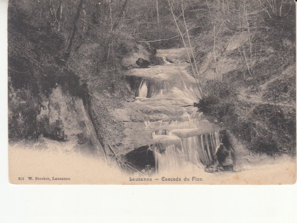 Cartoline postali: Lausanne Cascade du Flon ca. 1910 – Usato da Bürglen TG venduto da StampGraf