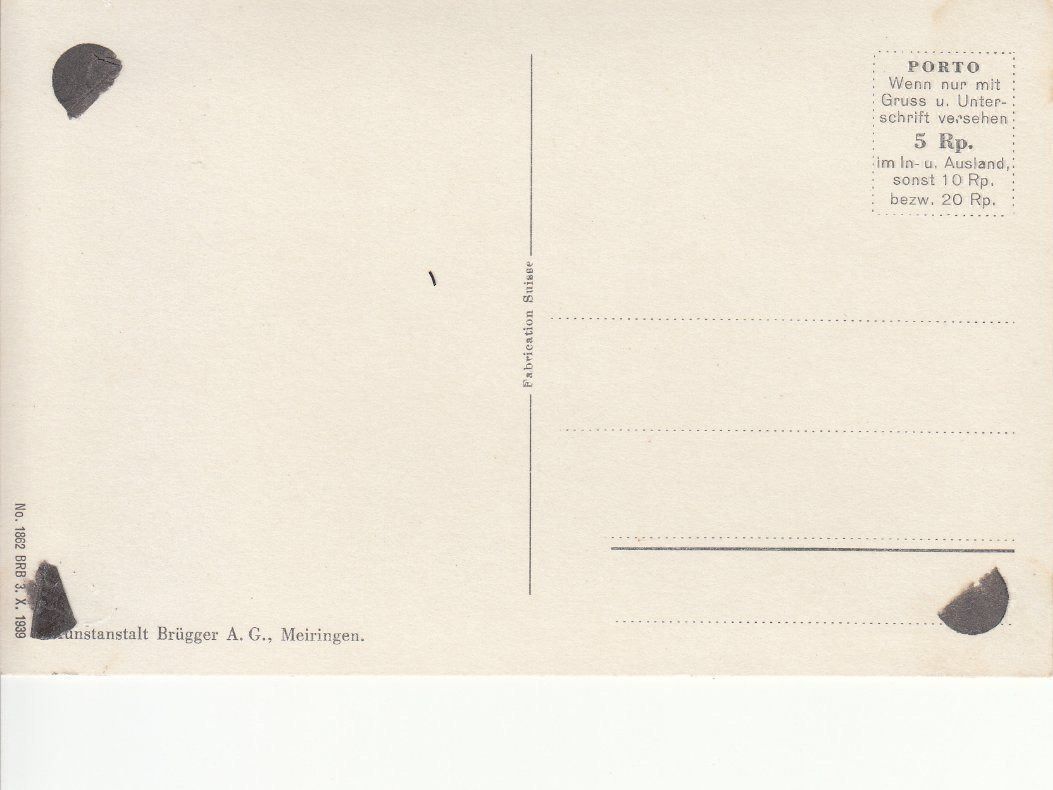 Cartoline postali: Gfällalp, ca. 1945 – Usato da Bürglen TG venduto da StampGraf 1