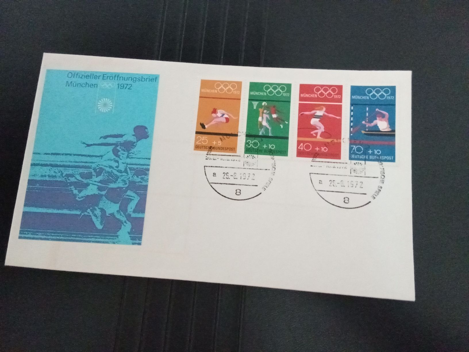 Alle Briefmarken: OLYMPISCHE SPIELE MÜNCHEN 1972 – Gebraucht aus Muri BE von Alk 2
