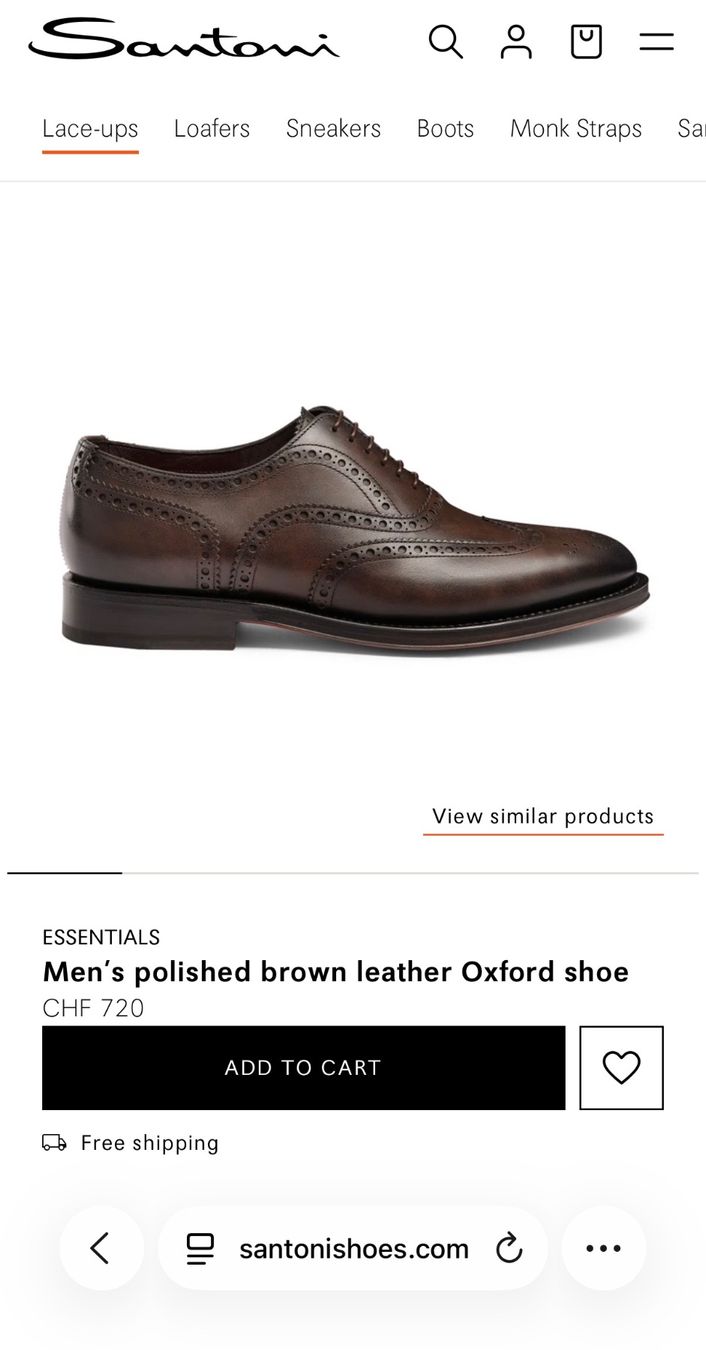 Santoni Scarpe da uomo: Santoni Lederschuhe – Usato da Pfäffikon SZ venduto da dom_6zfl 1