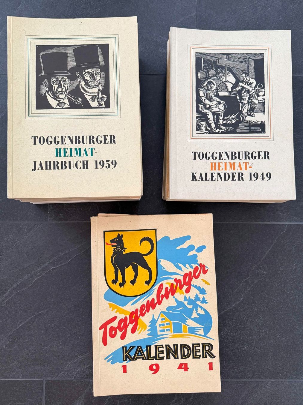 Calendari: Toggenburger Kalender Sammlung 40er - 80er – Usato da Goldach venduto da igwhitestar 2