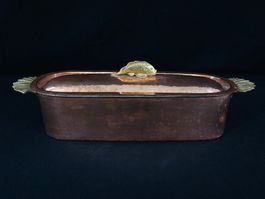 Antiker Fischkocher / Poissonière aus Kupfer