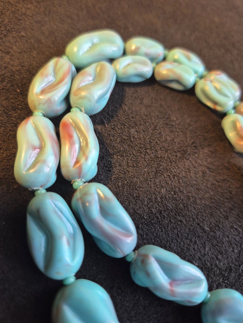 Catenine: Antike Bakelit blaue Halskette Collier, ca 1930-40 – Usato da Zürich venduto da helsan 9