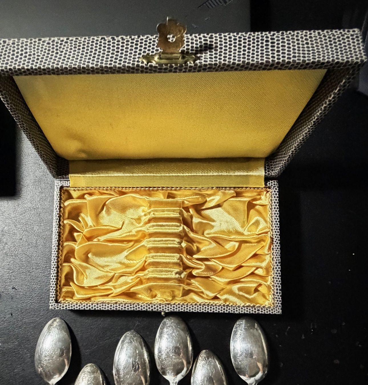 6 kleine Löffel MFN 90 versilbert mit Box ca 100 Jahre alt (D'occasion ...