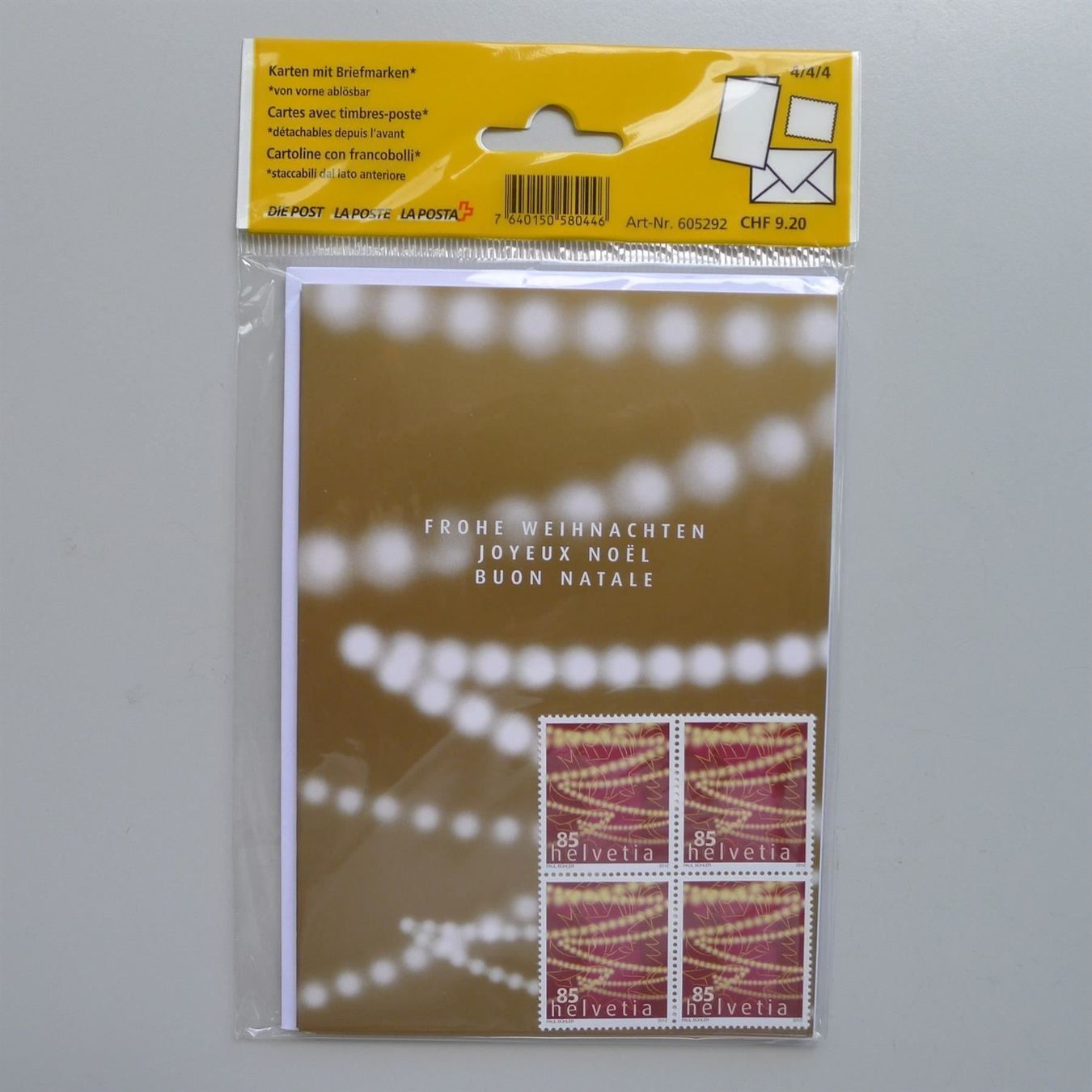 Tutti i francobolli: 2012, Nr.1445 Weihnachtskarten orginal verpackt von POST. – Usato da Sursee venduto da Luzernerraute