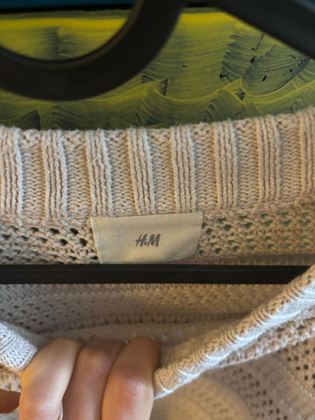 H&M Maglioni & Felpe: Gestrickter Oversize-Pullover, beige, Gr. L/XL – Usato da Bülach venduto da reaos 3