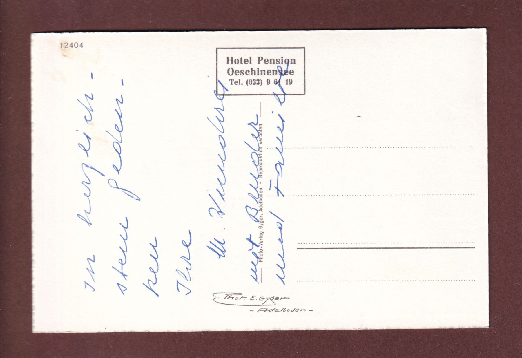 Cartoline postali: OESCHINENSEE - KANDERSTEG - 9 Bilder – Usato da Pully venduto da nicecards 1