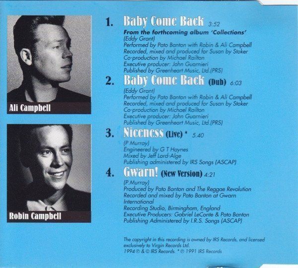 CD: Pato Banton - Baby Come Back – Usato da Zürich venduto da Raz88 2