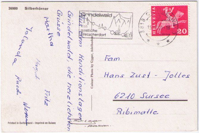 Cartes postales: Silberhörner – D'occasion à Binningen par Mountainrider 1