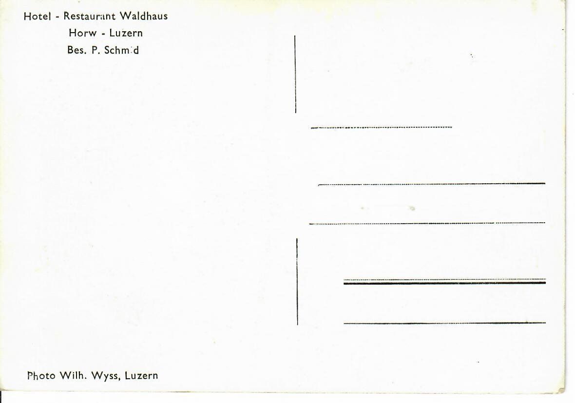 Cartoline postali: Hotel Restaurant Waldhaus Horw LU – Usato da Hochdorf venduto da Ziegel-16 1