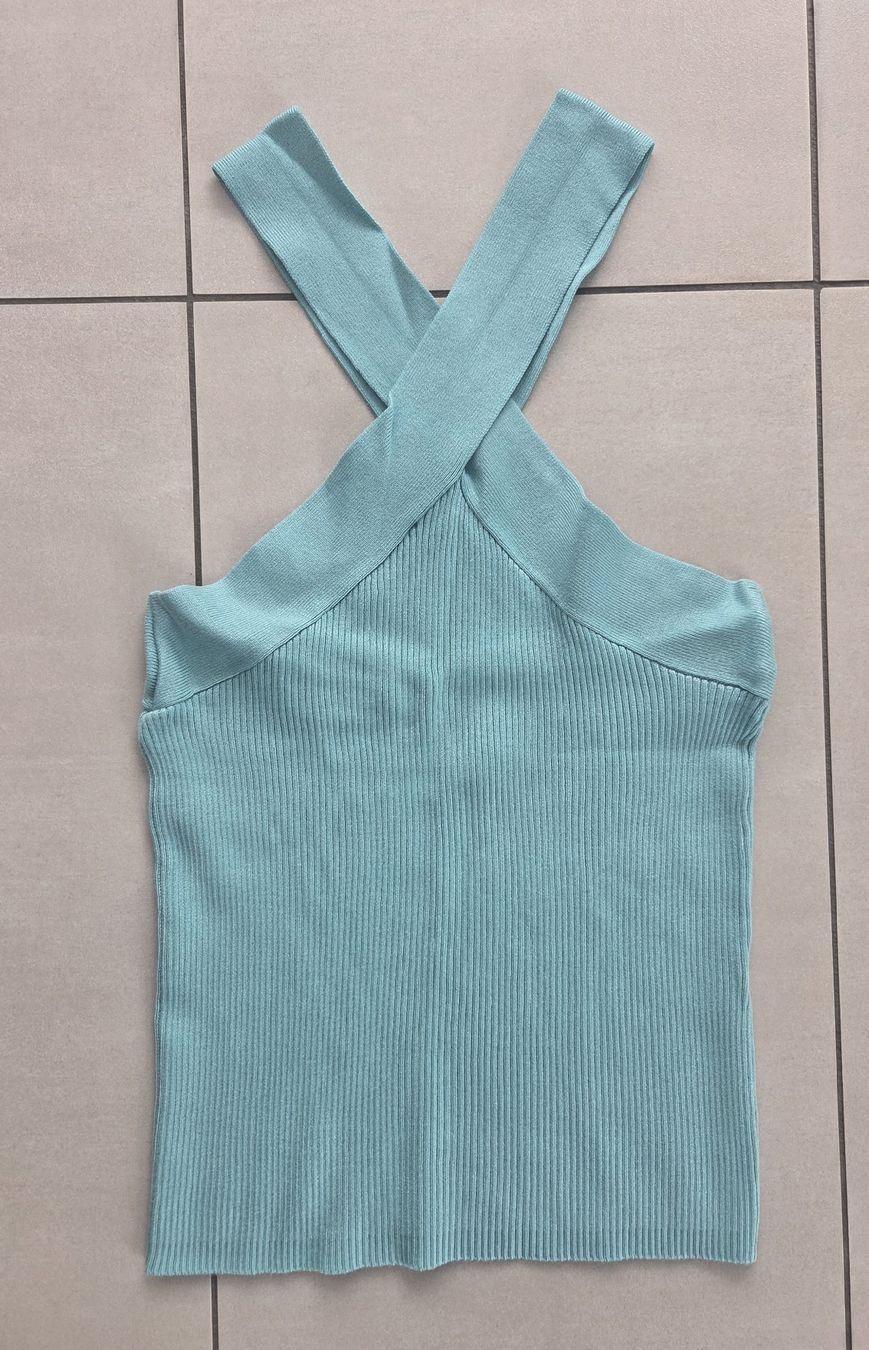 Mango Top: NEU Mango Gestrickter Top Hellblau Türkis, S - turquoise – Nuovo (secondo la descrizione) da Au ZH venduto da tis_8fmn 3