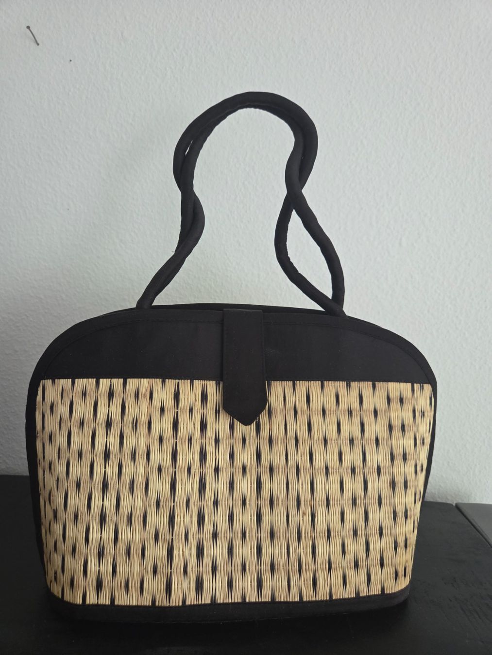 Borse da donna: Damen Handtasche, neu, Stroh, Handarbeit! – Nuovo (secondo la descrizione) da Basel venduto da Anghkorwatt 1