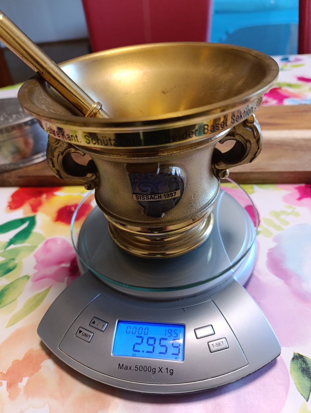 Sonstiges für das Kochen & Backen: GROSSER MESSING MÖRSER VERZIERT – Neu (gemäss Beschreibung) aus Reinach BL von Katzenmorli 3