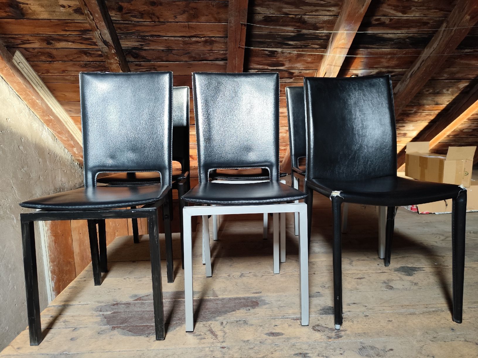 Sedie: Metall-/Lederstühle 6er Set – Usato da Bern venduto da Meeresalgen 1