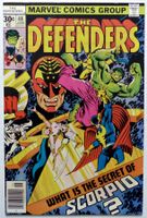 DEFENDERS #48 WHERE IS THE SECRET OF SCORPIO? MARVEL 1977
