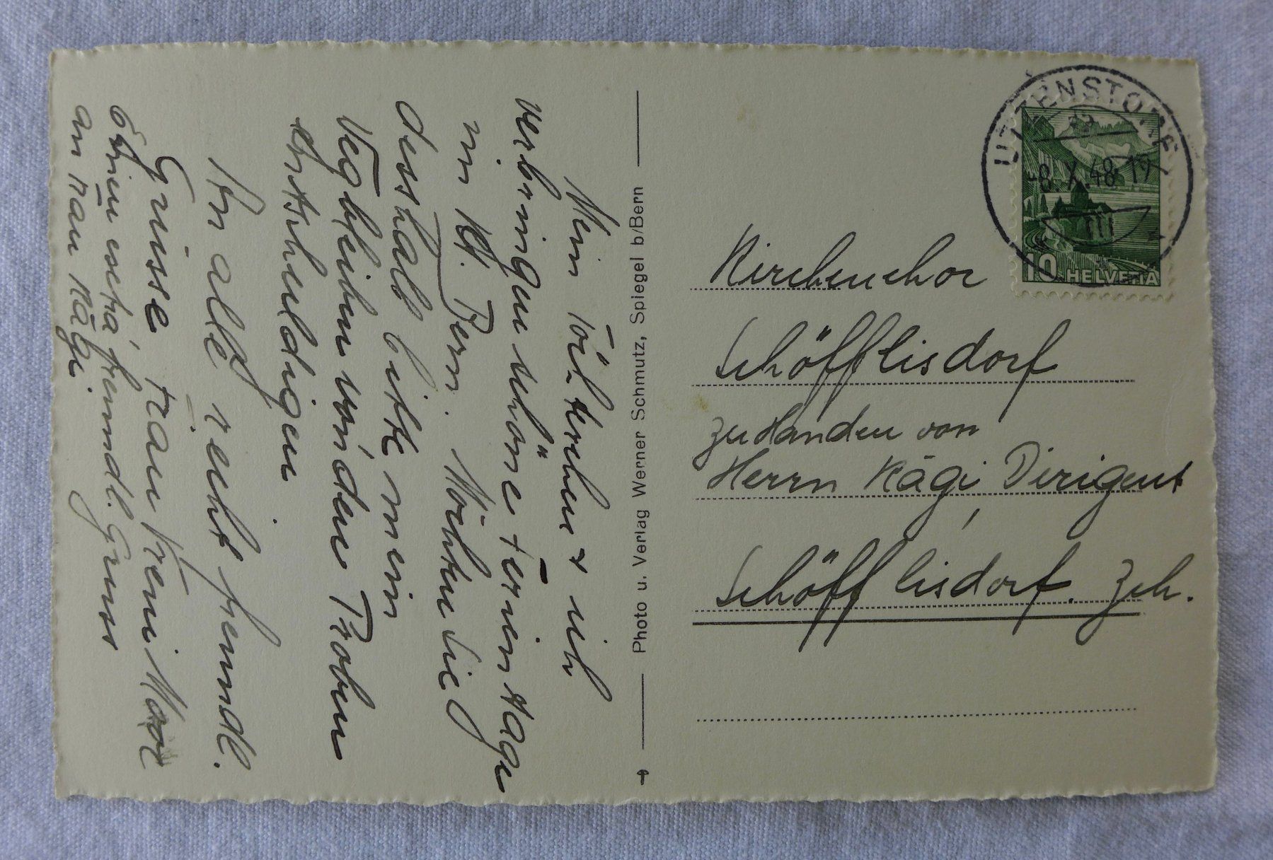 Cartes postales: AK UTZENSTORF BE, Kirche – D'occasion à Wallisellen par aloa09 1