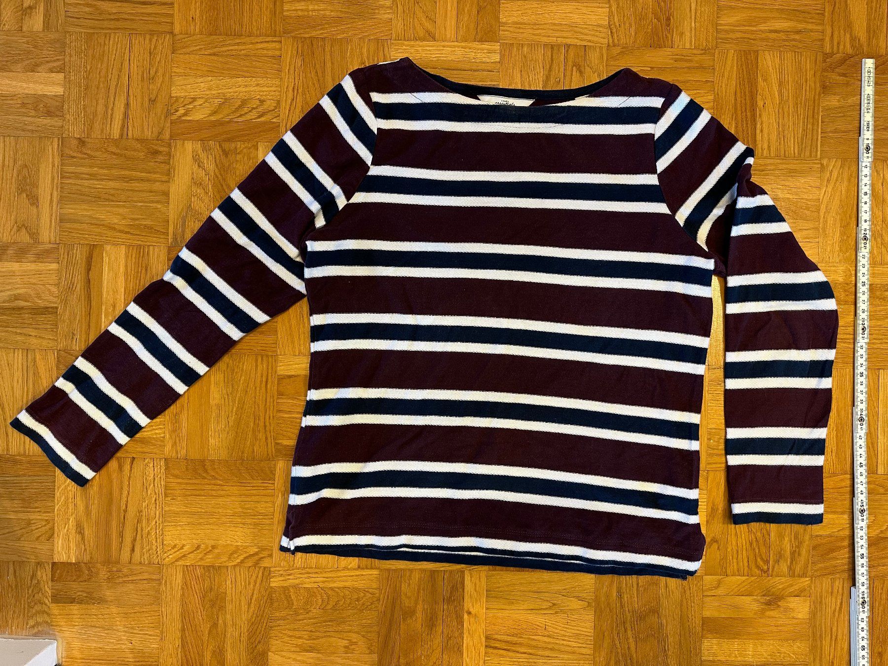 H&M Maglioni & Felpe: Damen Pullover gestreift dunkelrot weiss Gr. 34/36 NEU – Nuovo (secondo la descrizione) da Winterthur venduto da nelead
