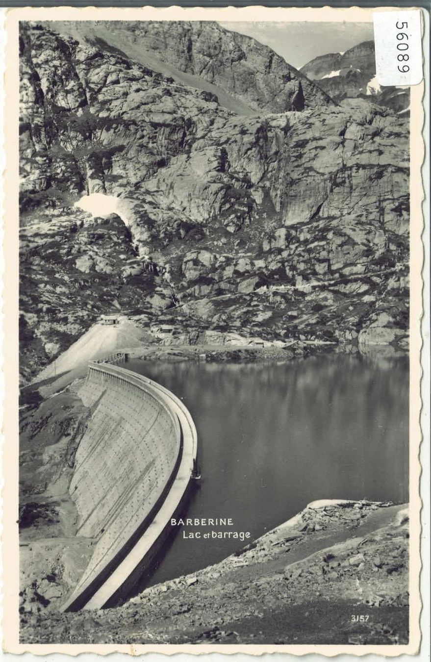 Cartoline postali: Barberine - lac et barrage – Usato da Ettingen venduto da Kartenplanet