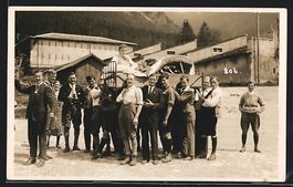 Foto-AK Bad Ragaz, Lustige Herrengruppe 
