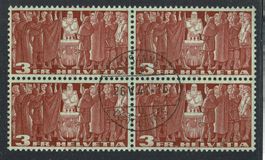 Propagande 216v en bloc de 4 Vollstempel Lausanne