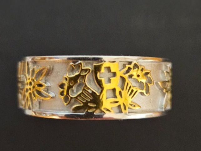 Anelli: Swiss Edelweiss-Ring 925 Silber – Nuovo (secondo la descrizione) da Gams venduto da Igel1 2