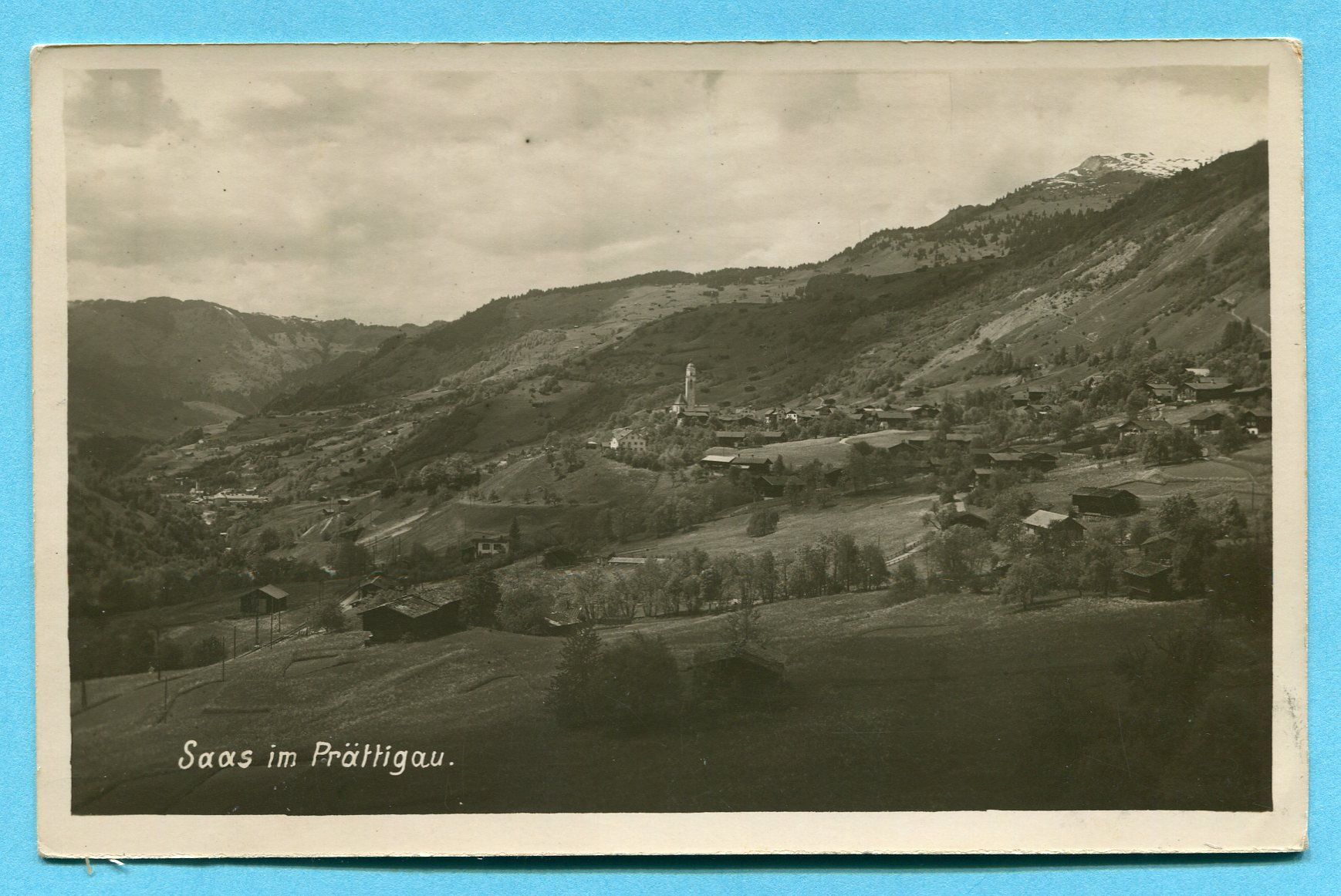 Cartoline postali: Saas im Prättigau 1925 – Usato da Opfikon venduto da Prophila