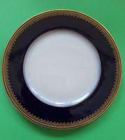 Assiette plate Limoges B&C Bernardeau France décor or 21cm