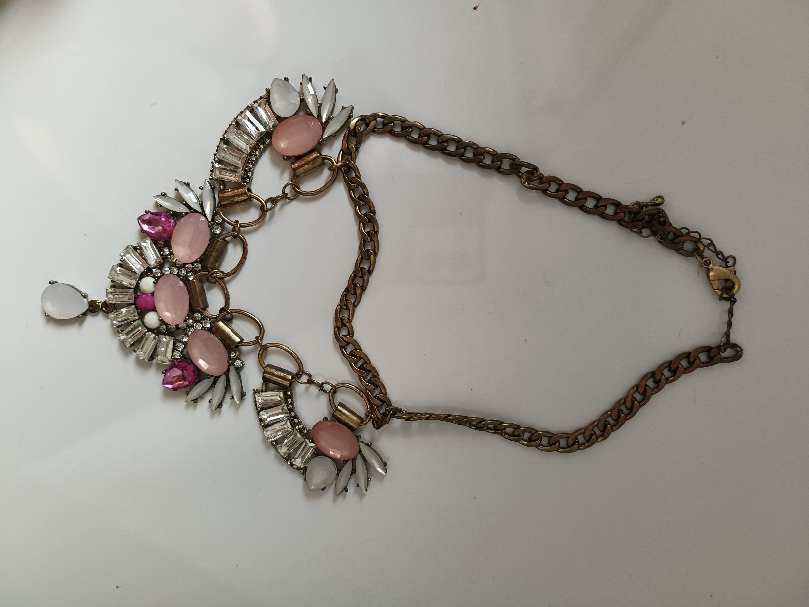 Catenine: Halskette mit rosa Steinen, Modeschmuck – Usato da Würenlos venduto da sanfrancisco27 1