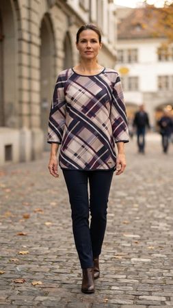 Karierte Bluse Conte of Florence