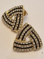Sehr schöne Ohrringe mit Strass,  Strasssteine,  Clips,