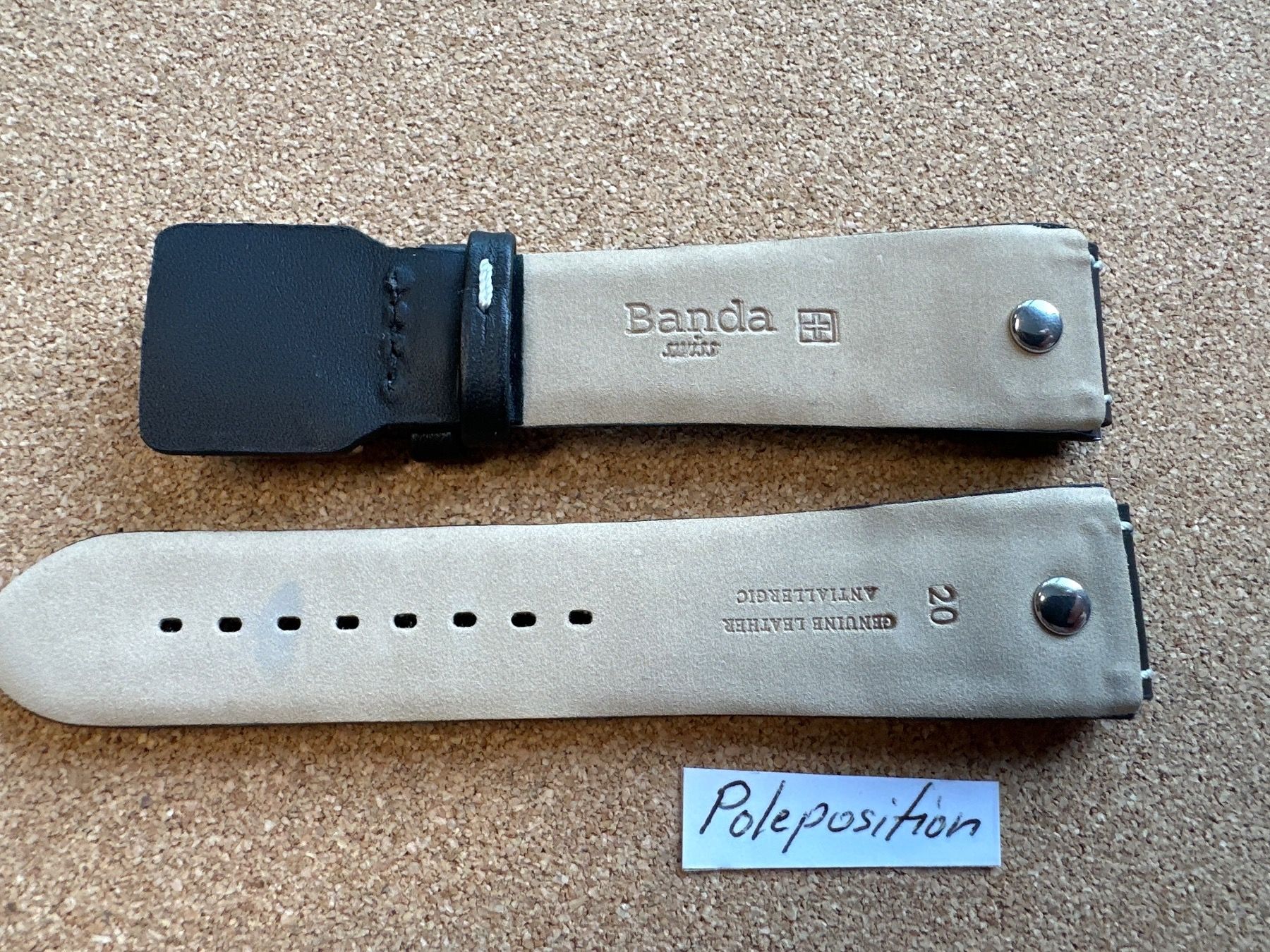 Bracciali & Braccialetti: Uhrenarmband Spezial als 20mm oder 24mm Leder schwarz, – Nuovo (secondo la descrizione) da Courlevon venduto da Poleposition 3