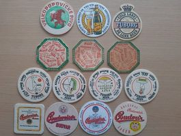 Bierdeckel Brauerei Tuborg und Budweiser