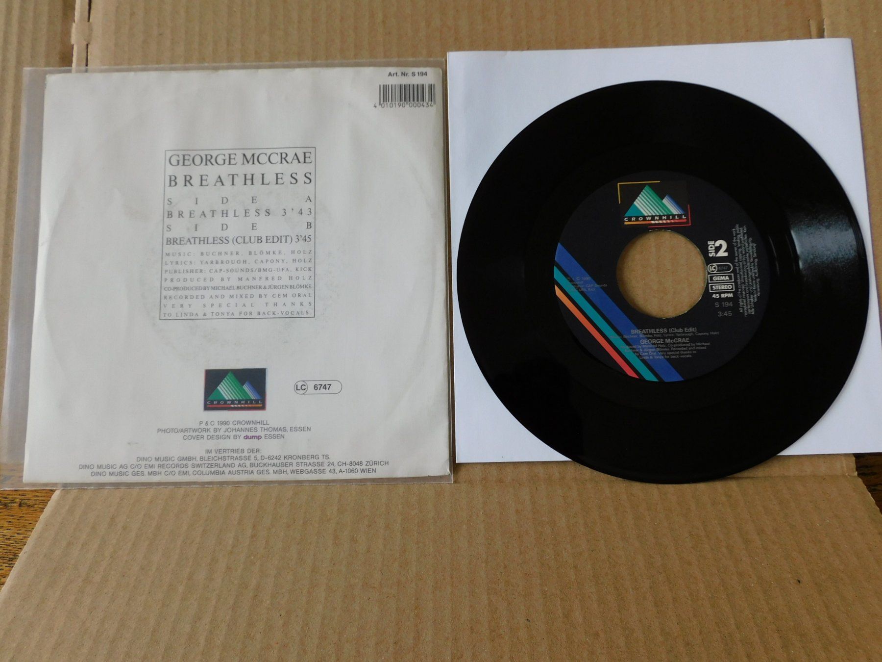 Schallplatten: George McCrae – Breathless – Gebraucht aus Emmenbrücke von lamorak 1
